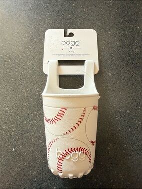 Bogg Baseball Print White Cup Holder